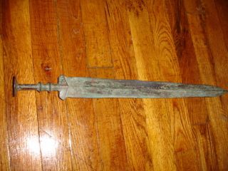Antique Chinese Han Dynasty [206 Bc - 220 Ad] Iron Blade photo