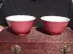 Authentic Antique Pair Chinese Chien - Lung Qianlong Mark & Period Porcelain Bowls Vases photo 1