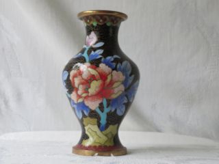 Antique? Chinese Cloisonne Brass Enamel Design Beautifull Colors Vase Nr photo