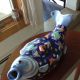 Antique/vintage Porcelain Handpainted Coverered Fish Shape Box Or Bowl 15.  5 In L Other photo 1