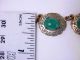 Chinese Vtg Apple Green Jade Jadeite Cabochon Enamel Dragon Brass Necklace Necklaces & Pendants photo 9