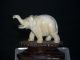 Antique Authentic Chinese Hand Carved Ox - Bone Elephant Statue W/stand Other photo 11