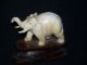 Antique Authentic Chinese Hand Carved Ox - Bone Elephant Statue W/stand Other photo 8