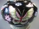 China Chinese Peking Enamel Famille Noir Butterfly Decor Lidded Vase Ca.  20th C. Vases photo 9