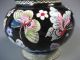 China Chinese Peking Enamel Famille Noir Butterfly Decor Lidded Vase Ca.  20th C. Vases photo 10