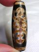 Acoin Very Old Bat&ant Symbol Dzi Bead 44mm With Serious Wearing Surfaces Vr Vf Tibet photo 11