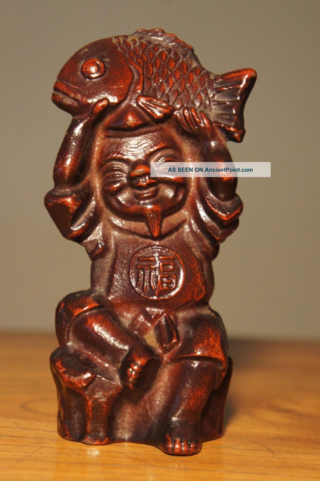 Ebisusama 恵比寿様 Iron Antique Statues photo
