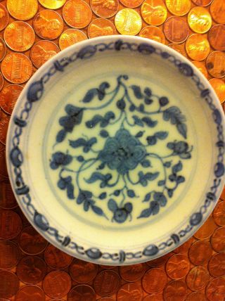 Real Old Chinese Blue - And - White Porcelain Plate photo