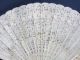 Fine Ox Bone Carved Chinese Hand Fan Canton 19th Cent Fans photo 3