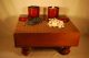 Japanese Vintage Go Table Stones Go Ishi Shell & Slate W Lacquered Bowls & Box Other photo 1