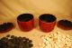 Japanese Vintage Go Table Stones Go Ishi Shell & Slate W Lacquered Bowls & Box Other photo 8