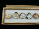 Fine And Scarce Antique Complete Set Of Toshikane Buttons Of 7 Gods Of Fortune Netsuke photo 1