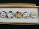 Fine And Scarce Antique Complete Set Of Toshikane Buttons Of 7 Gods Of Fortune Netsuke photo 2