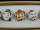 Fine And Scarce Antique Complete Set Of Toshikane Buttons Of 7 Gods Of Fortune Netsuke photo 4