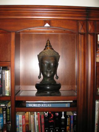 Bronze Buddha Head,  Ayutthaya Period photo