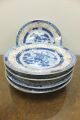 Group Of 6 Antique Chinese Blue White Porcelain Rice Grain Plates Old Estate Plates photo 1