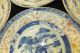 Group Of 6 Antique Chinese Blue White Porcelain Rice Grain Plates Old Estate Plates photo 8