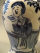 China Chinese Blue & White Figural Garden Decoration Pottery Vase Ca.  1920 ' S Vases photo 6