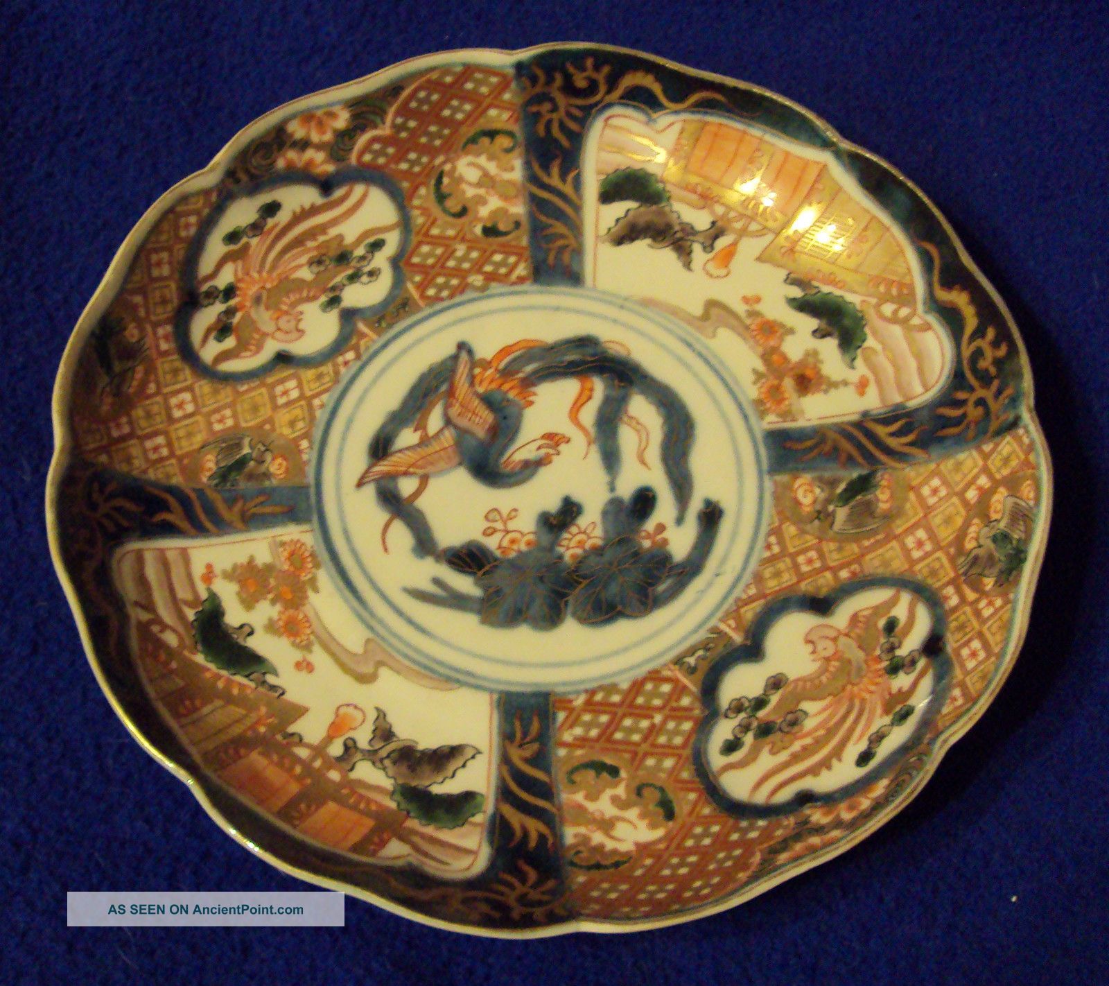 Rare Japan Circa 1845 Japanese Imari Hand Painted Antique Porcelain Plate Nr Plates photo