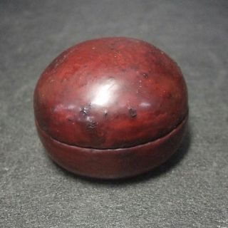 F161: Real Old Japanese Lacquer Ware Tea - Thing Incense Case Kogo Good Atmosphere photo