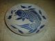 Chinese 20th Early Blue White Fish Plate Other photo 1