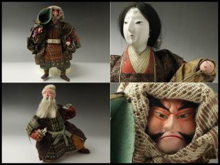 Four Japanese Doll Samurai Benkei Woman Musha Warrior photo