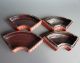 A Pair Of Old Chinese Cinnabar Scholar Boxes Fan Shaped Boxes photo 2