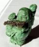 Antique Chinese Carved Jade Of Buddha W/ Darker Jade Carved Bat Boxes photo 1