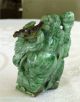 Antique Chinese Carved Jade Of Buddha W/ Darker Jade Carved Bat Boxes photo 2