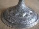 Early 1900s Kashmir Silver On Copper Cake Stand. India photo 3