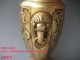 Js717 Rare Unique,  Chinese Brass Carved ' Longevity ' Vases Vases photo 2