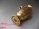 Js717 Rare Unique,  Chinese Brass Carved ' Longevity ' Vases Vases photo 5