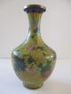 Chinese Antique Yellow Cloisonne Vase With Flower Design Vases photo 8