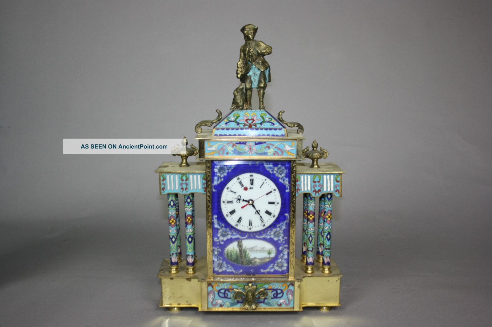 20th Century Cloisonne Enameled Clock Other photo