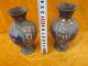 Colorful Copper Pair Vase Chinese Old Ancient Vases photo 2