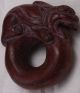 18 ' C Rare Exquisitive Antique Chinese Ring Wood Hand Craft Carving No Rerserve Rings photo 3