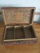 Antique 19th Century Chinese Wooden Box Beautifully Carved Dragon Lock & Key Boxes photo 4