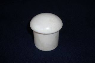 Antique Rare Faux Ivory Pot From 1880s photo
