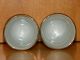 Vtg White Porcelain Gilt Chinese Mandarin Characters Egg Cups Cordial Goblet Set Glasses & Cups photo 3