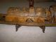 19th C Chinese Bamboo Hand Carved Junk / Fishing Boat W/ Figures Other photo 4