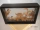 Vintage Chinese Carved Cork Art In Glass And Wood Case Amazing Detail Other photo 10