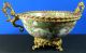 Rare 18thc Chinese Qianlong Famille Verte Figural Bronze Mounted Punch Bowl Bowls photo 4