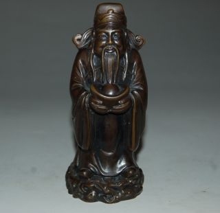 Chinese Copper Statue - God Of Wealth Nr photo