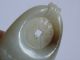 Chinese Jade Carving Bat And Bag Pendant Other photo 4