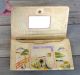 Vintage Signed Japanese Hand - Tooled Leather Clutch Purse W/hand - Painted Scenes Other photo 1
