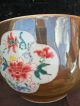 18th Century Chinese Porcelain Cafe Au Lait Jardinaire Irridescent Decoration Porcelain photo 5