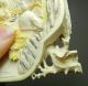 Early 19thc Carved Ox Bone Plaques Signed - Statue Netsuke Other photo 5