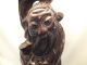 Lrg Carved Chinese Hardwood Figure Of An Old Man Inlaid With Silver Wire19thc (a Woodenware photo 1
