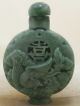 Rare Chinese Antique Hand Carved Green Jade 