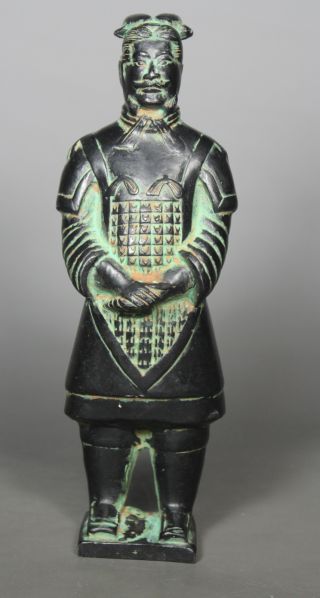 Chinese Old Bronze Handwork Terra - Cotta Warriors Statue photo